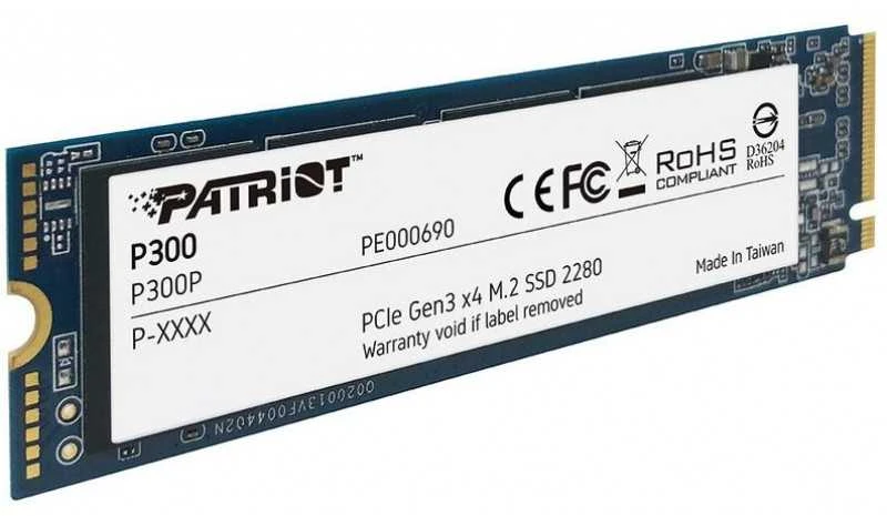 Kietasis vidinis diskas Patriot P300 M.2 PCIe Gen 3 x4 512GB SSD