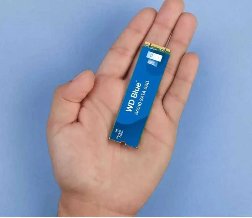 Sandisk „Western Digital“ Mėlyna SA510 M.2 2TB serijos ATA III diskas