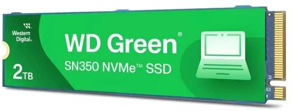 Western Digital WD Žalias SN350 NVMe SSD 2TB M.2 2280 PCIe Gen3 8Gb/s