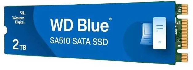 Sandisk „Western Digital“ Mėlyna SA510 M.2 2TB serijos ATA III diskas