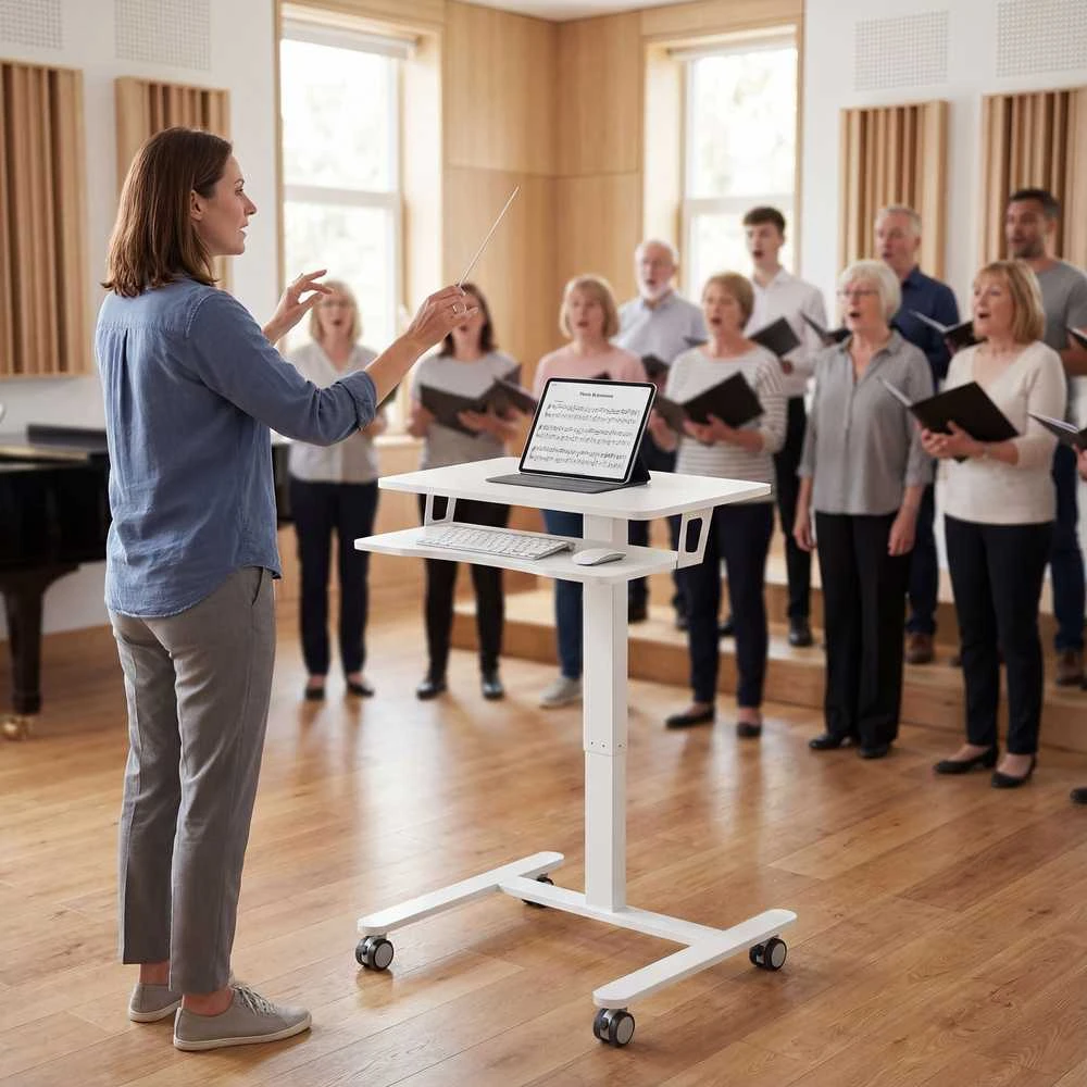 Reguliuojamo aukščio stalas 65 × 60 × 71–107 cm