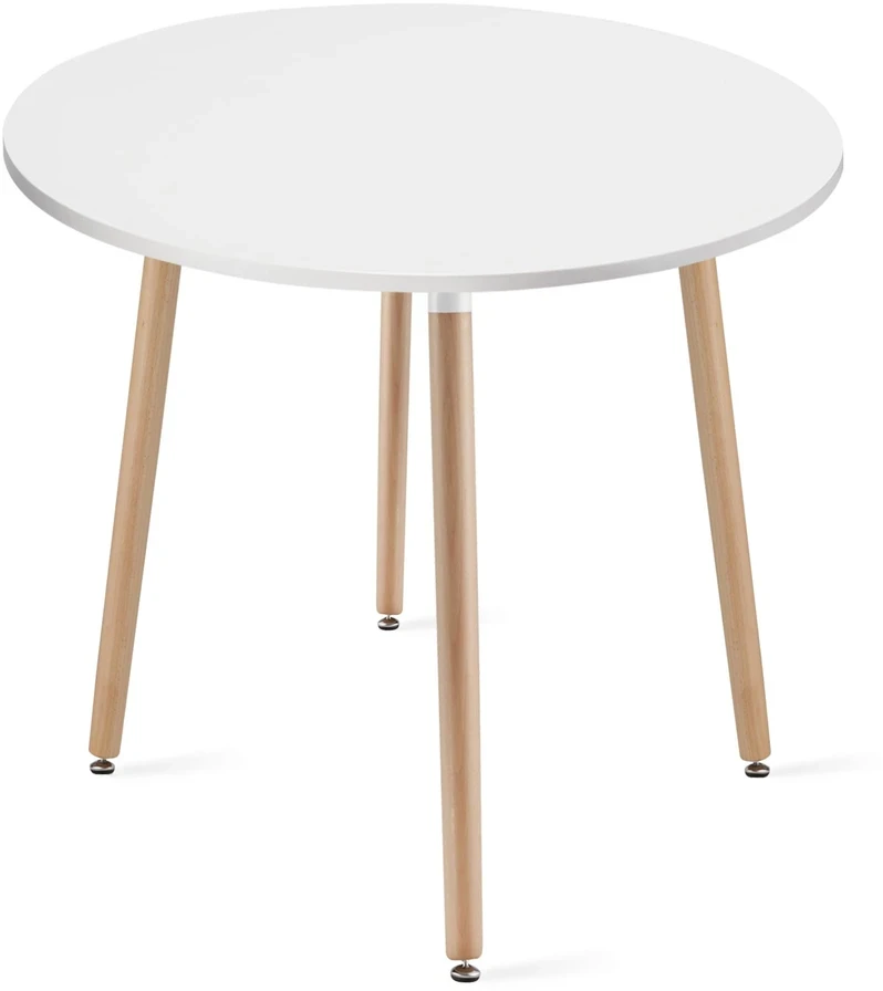 Leobert Stalas apvalus, baltas, Ø 80 × 74 cm