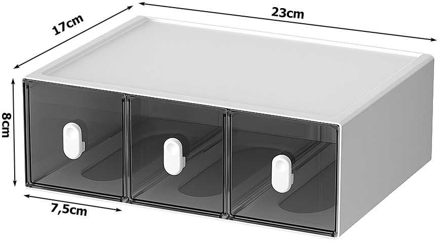 Verk Group Stalčiukų organizatorius stalui 23x17 cm plastikinis