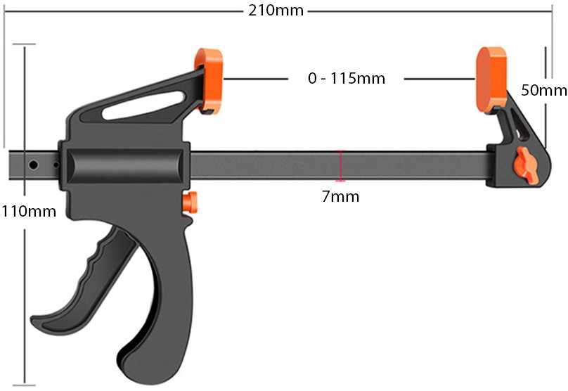 Staliaus spaustuvas vienarankis 115 mm