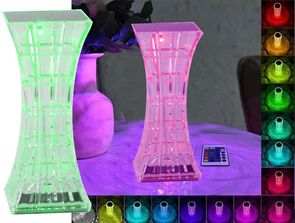 Stalinė LED RGB stalinė lempa su pultu, 18 cm