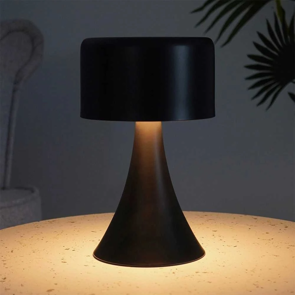 Home Styling Collection Juoda metalinė LED stalinė lemputė be laido 20,5 cm