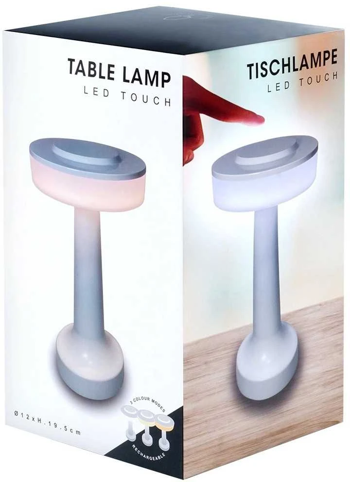 4Kom LED Stalinis Šviestuvas 21 cm | 3 Šviesos Lygiai | Belaidis Įkrovimas
