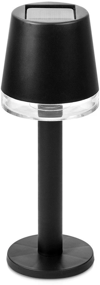 Globo Toys Stalinė saulės energija įkraunama LED lempa, juoda, 8 × 8 × 21,5 cm