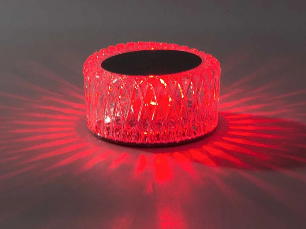 Stalinis kristalinis LED RGB šviestuvas su nuotoliniu valdymu