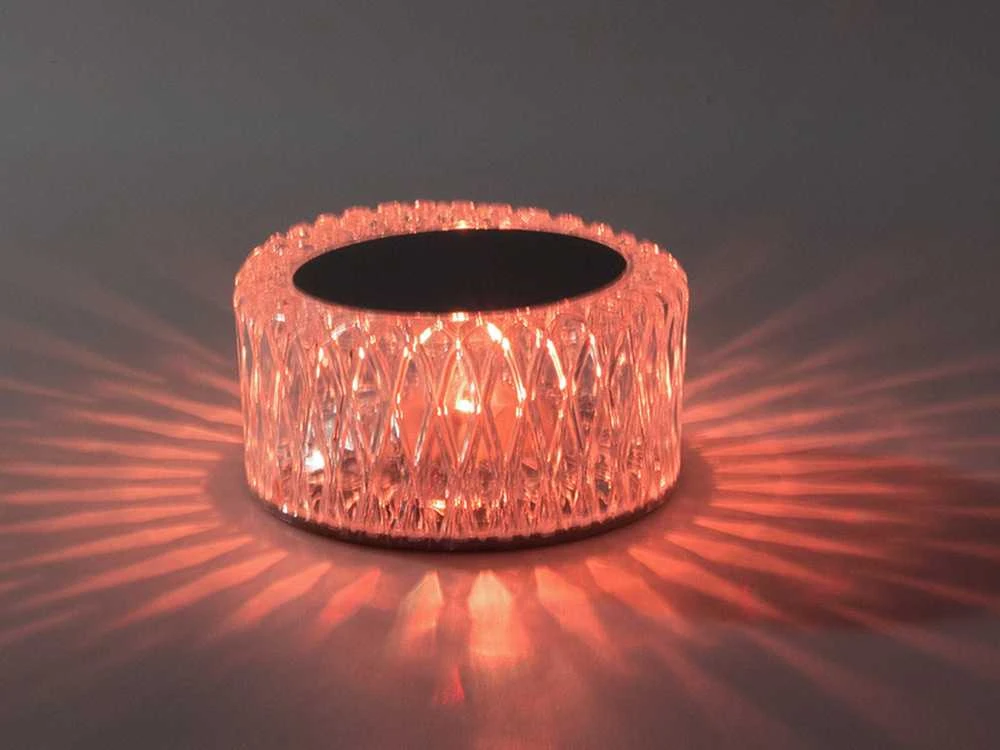 Stalinis kristalinis LED RGB šviestuvas su nuotoliniu valdymu