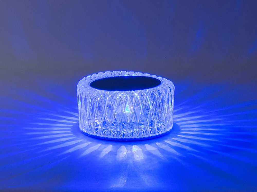 Stalinis kristalinis LED RGB šviestuvas su nuotoliniu valdymu