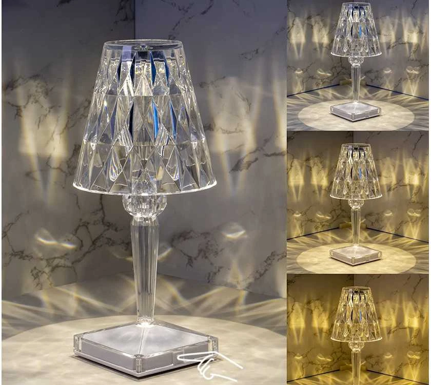 Stalinis naktinis šviestuvas su LED RGB apšvietimu ir nuotolinio valdymo pulteliu