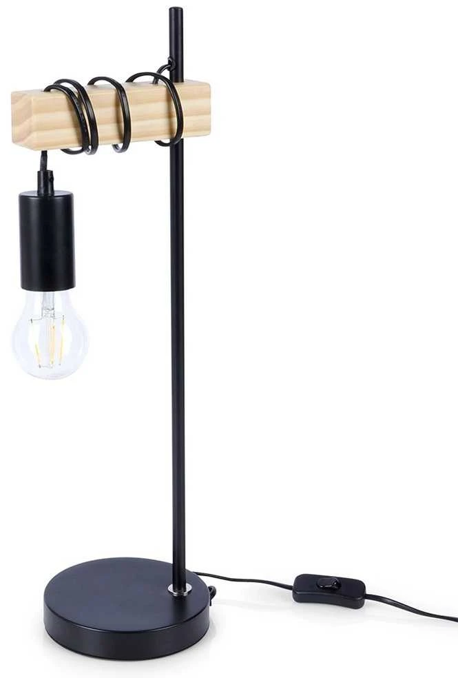 Atmosphera Trends4You Stalinis šviestuvas 51 cm Juodas Metalas ir Mediena