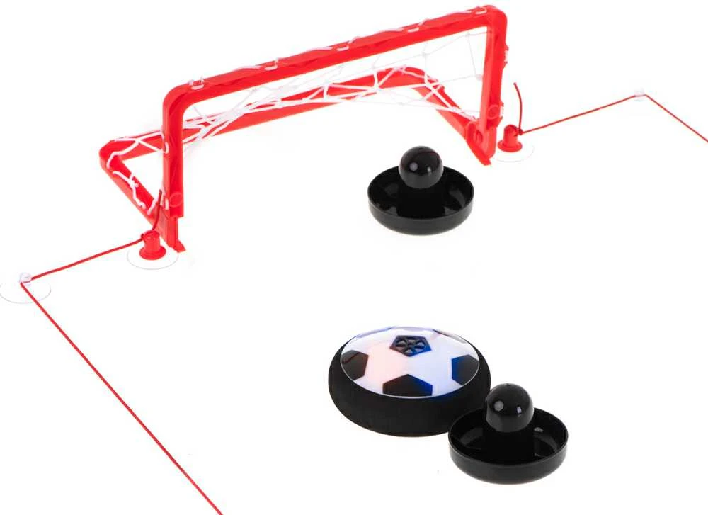 Kontext Šviečiantis stalo kamuolys Hoverball + vartai
