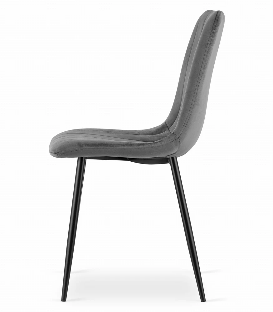 Valora Stalo ir 4 kėdžių komplektas, Craft ir pilka, 120 × 80 × 75 cm