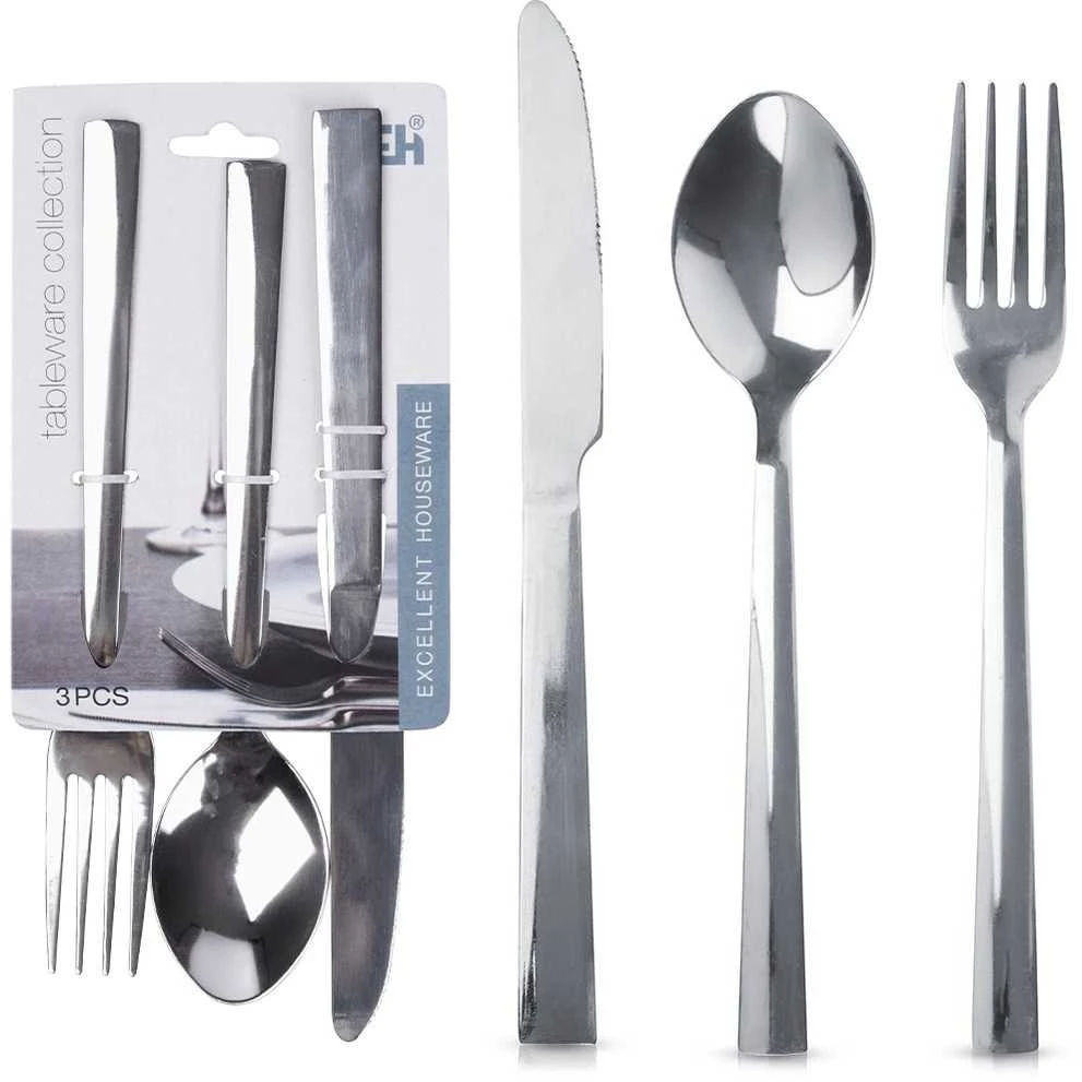 Excellent Houseware Stalo įrankių rinkinys plienas 3 vnt.