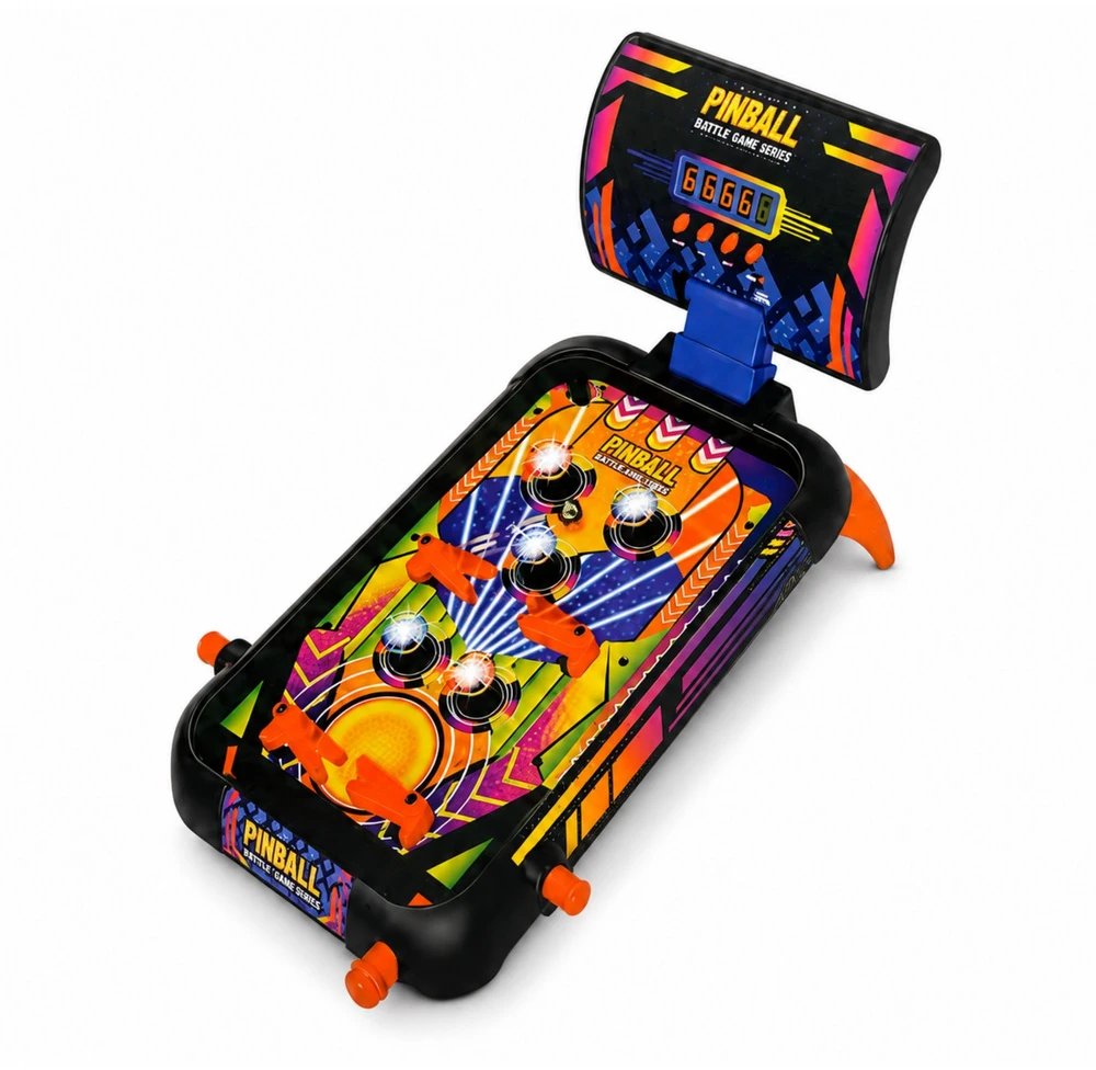 Lean Toys Stalo pinbolo žaidimas su elektroniniu taškų skaitikliu, 42 x 26,5 x 25 cm
