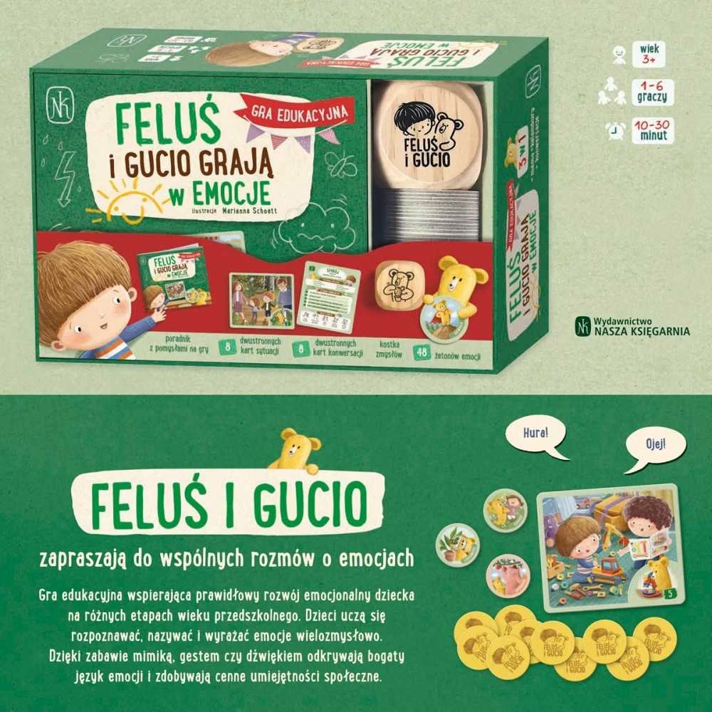 Stalo žaidimas Nasza Księgarnia Feluś ir Gucio emocinis žaidimas