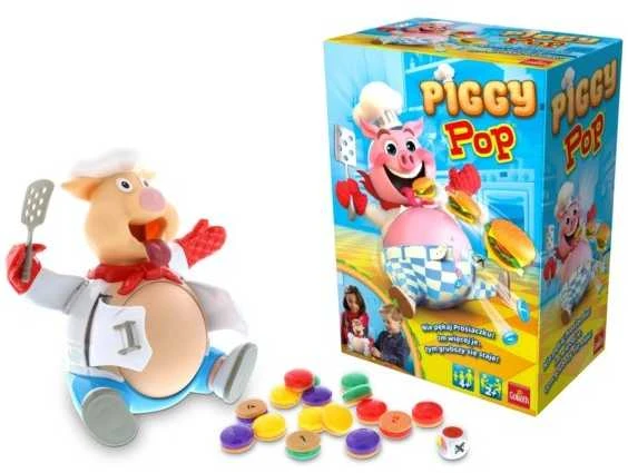 Goliath Stalo žaidimas vaikams Piggy Pop, spalvotas