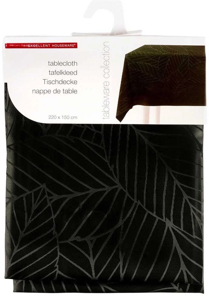 Excellent Houseware Stalo uždanga tamsiai žalia 220x150 cm, atspari dėmėms