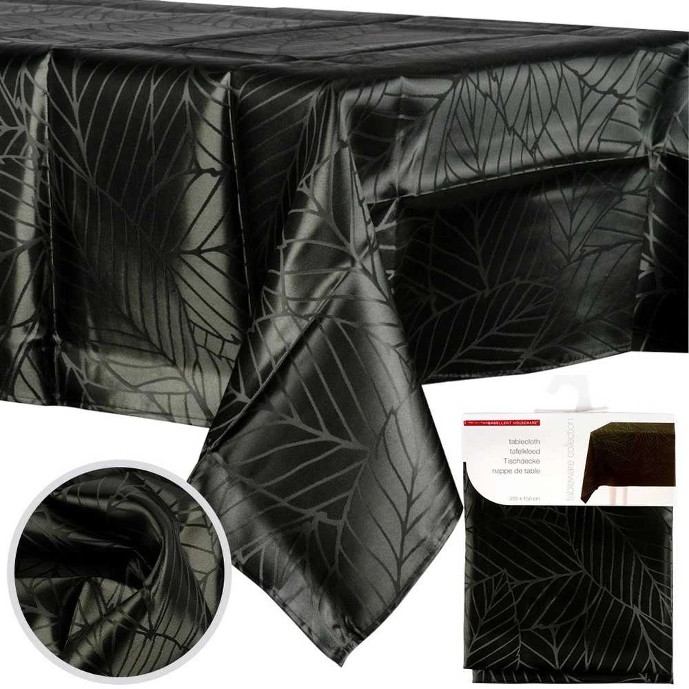Excellent Houseware Stalo uždanga tamsiai žalia 220x150 cm, atspari dėmėms