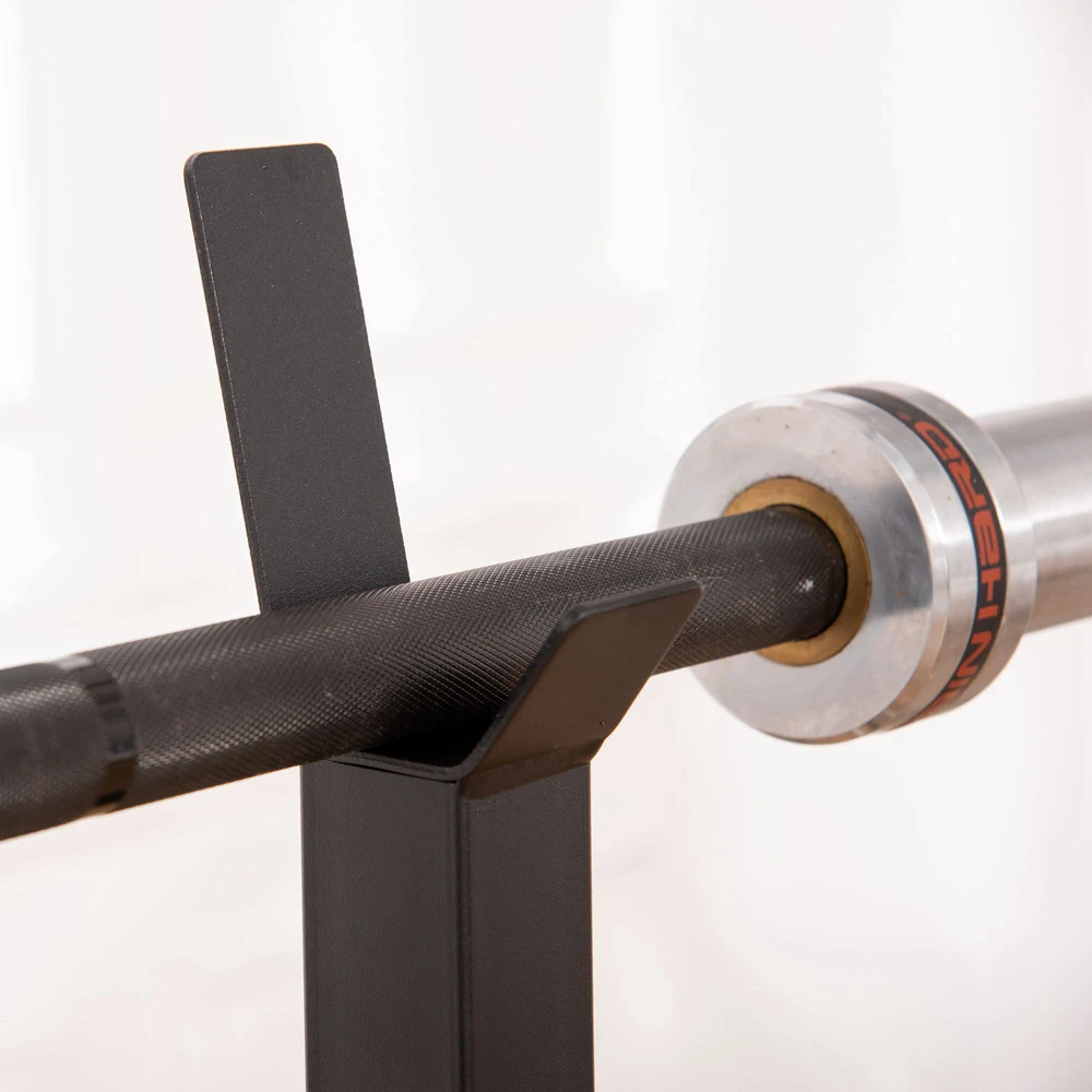 HOMCOM hantelių stovas, 2 vnt. komplektas, štangos stovas, reguliuojamo aukščio, su guminiais kojelių antgaliais, 105-160 cm, jėgos treniruotėms, iki 150 kg