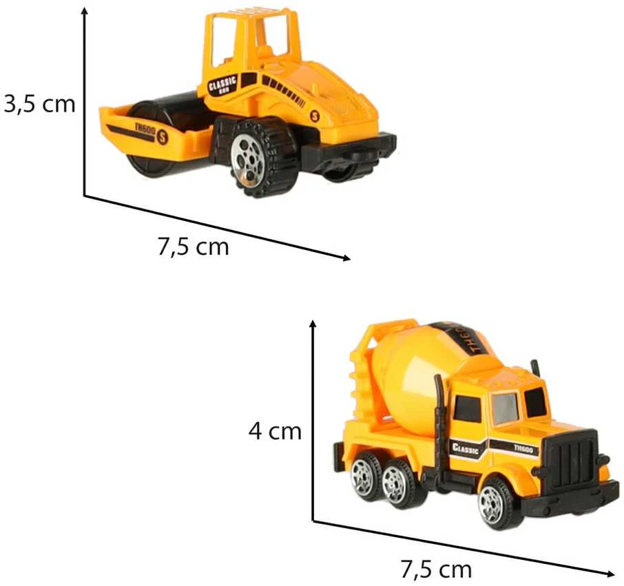 Ikonka Statybinės technikos automobilių komplektas 6 vnt