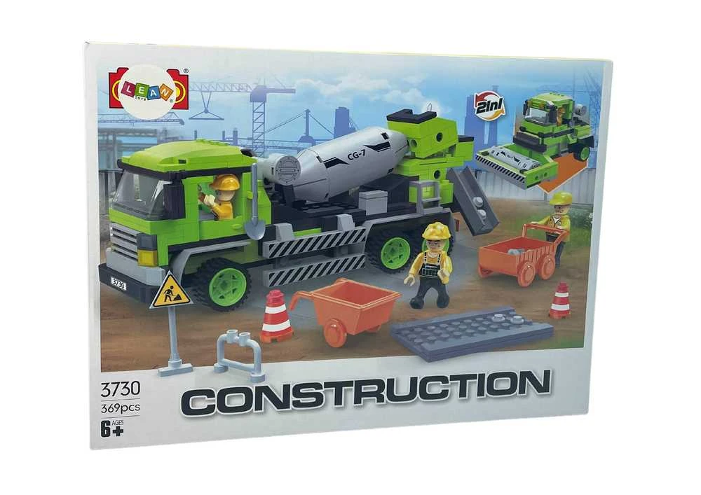 Lean Toys Statybinių mašinų konstruktorius, 369 detalės