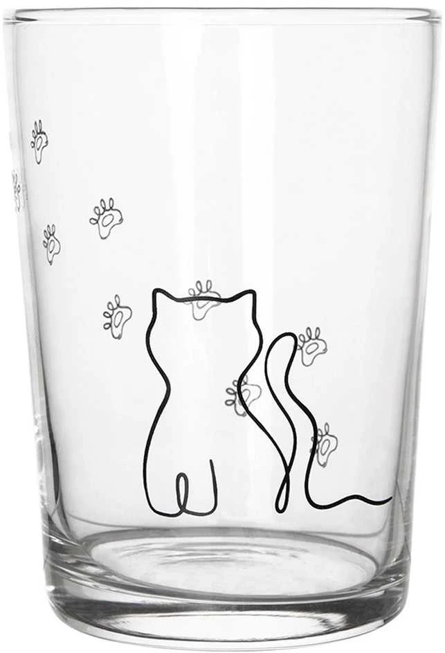 Orion Gerti stiklas 500 ml - Stiklinė su katės motyvu
