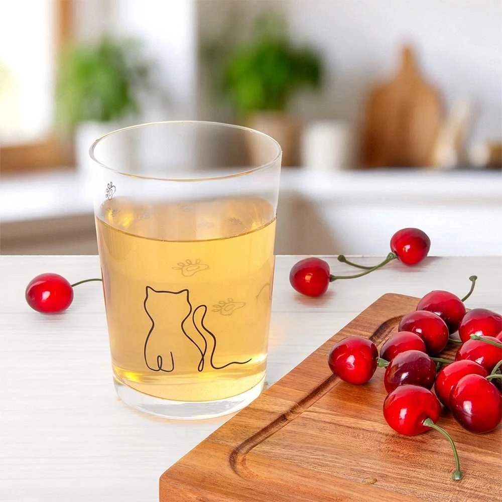Orion Gerti stiklas 500 ml - Stiklinė su katės motyvu