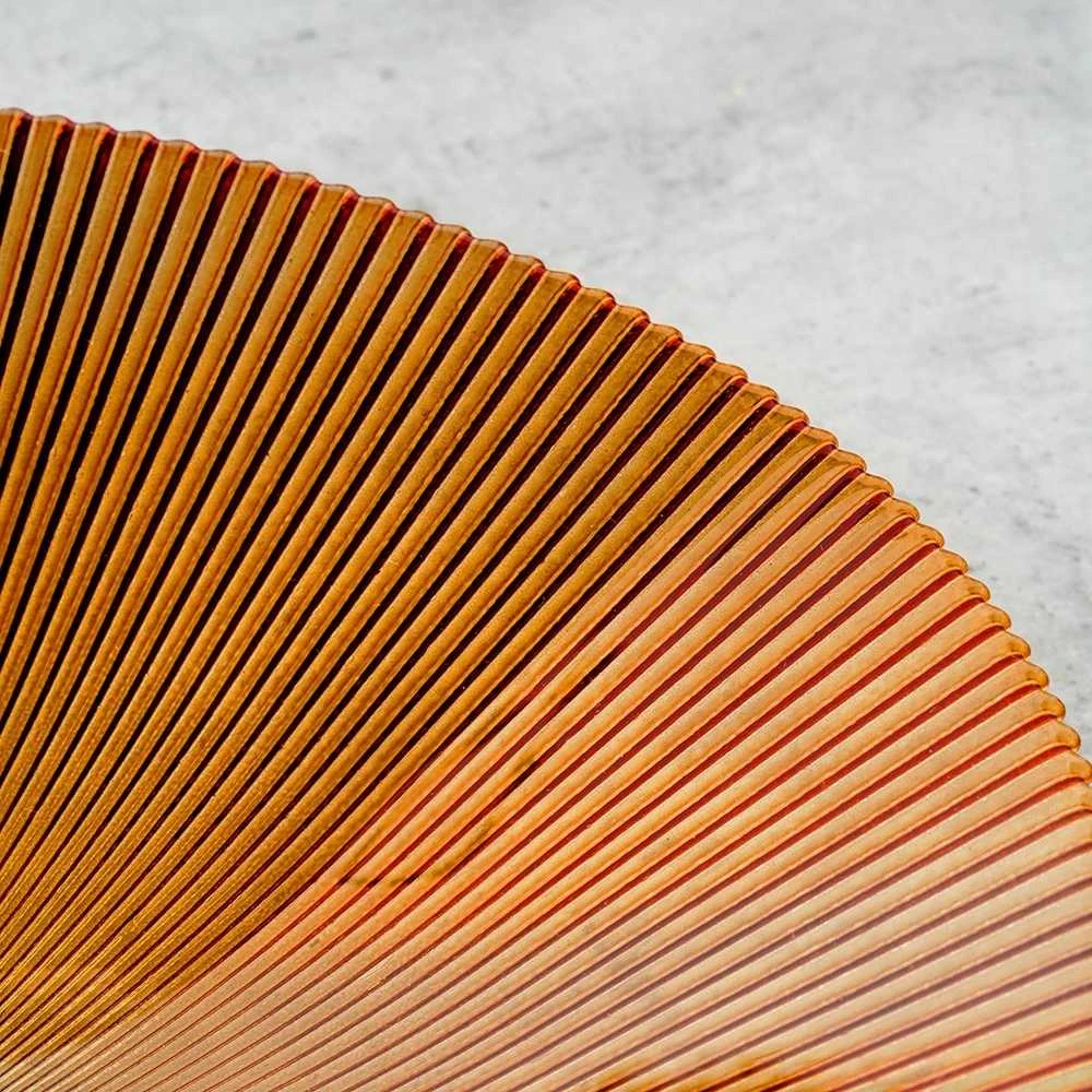 Home Styling Collection Stiklo serviravimo lėkštė 28 cm, gintaro spalvos