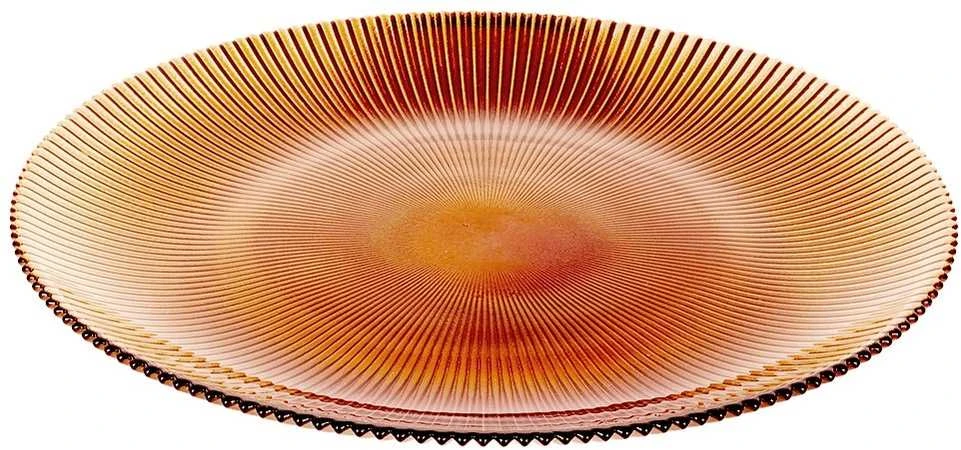 Home Styling Collection Stiklo serviravimo lėkštė 28 cm, gintaro spalvos
