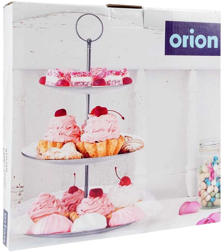 Orion Serviravimo lėkštė stiklinė 3 aukštų 33 cm