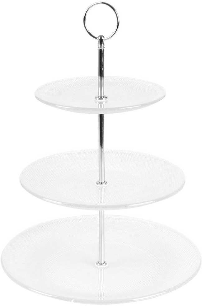 Orion Serviravimo lėkštė stiklinė 3 aukštų 33 cm