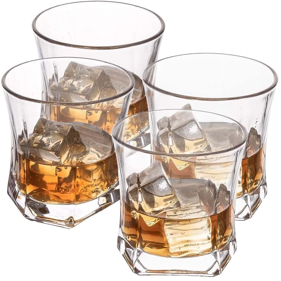 Stiklinės 300 ml, skaidrios, 9 × 9 × 9,5 cm, 4 vnt.