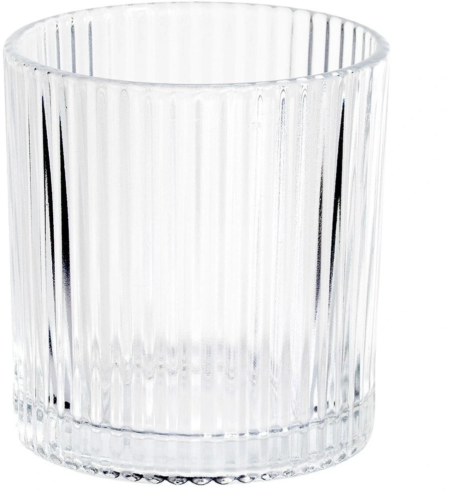 Stiklinės iš rantuoto stiklo, 280 ml, 8,5 × 8,5 × 9 cm, 6 vnt.