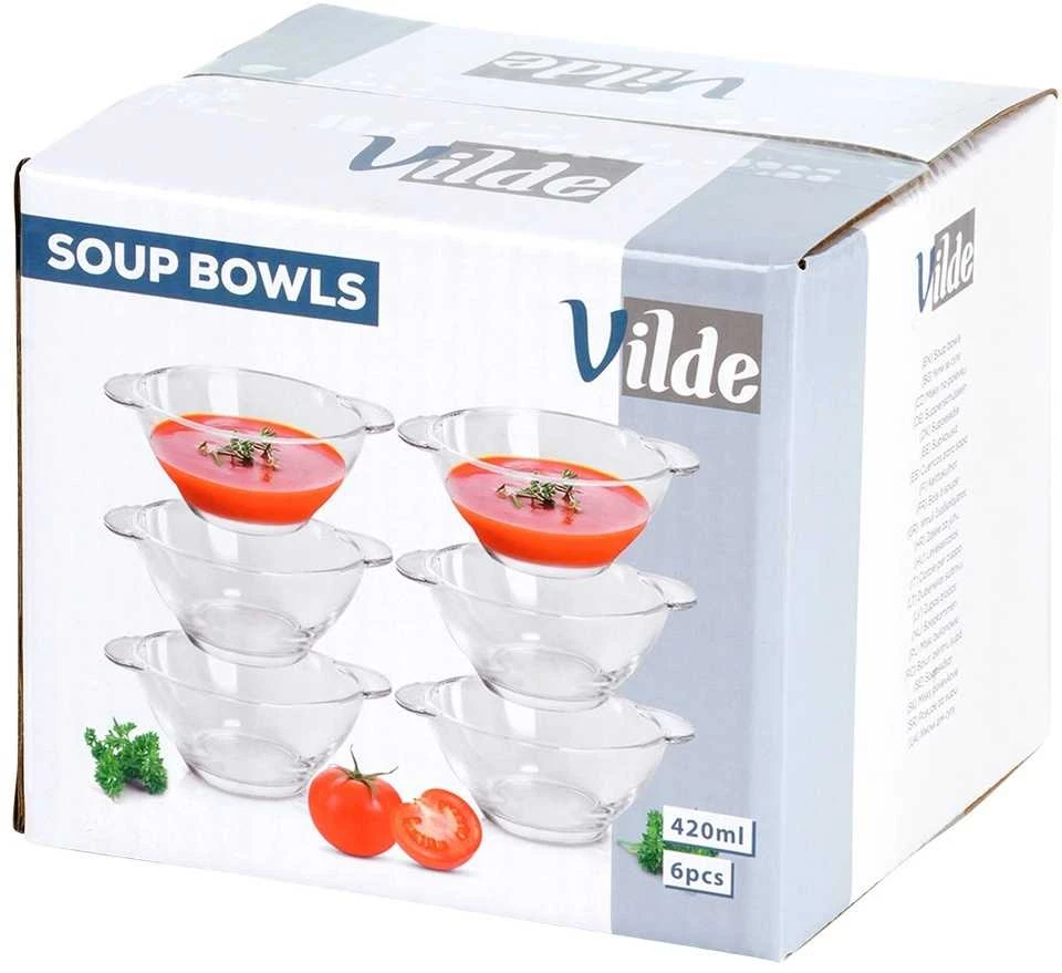 Glasmark Stiklinės lėkštės Vilde 420 ml, 6 vnt.