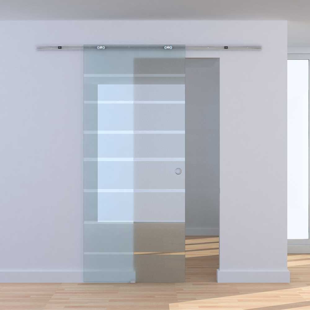 HOMCOM stiklinės stumdomos durys kambariui, pusiau satinizuotos, 775 / 900 / 1025 x 2050 mm
