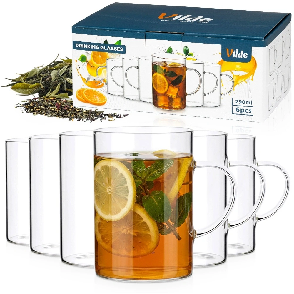 Stiklinės su rankenėlėmis, 290 ml, 6 vnt.