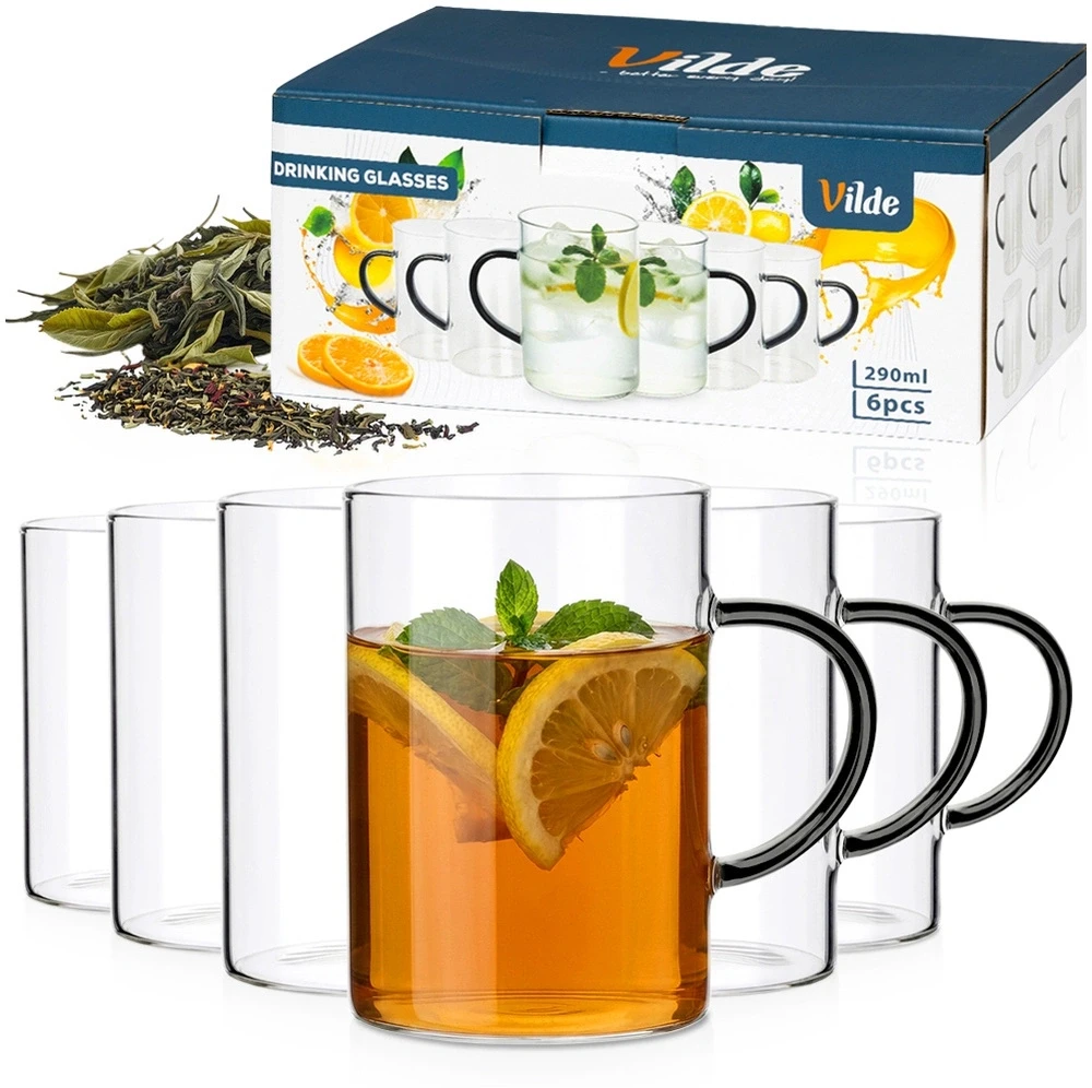 Stiklinės su rankenėlėmis, 290 ml, 6 vnt.
