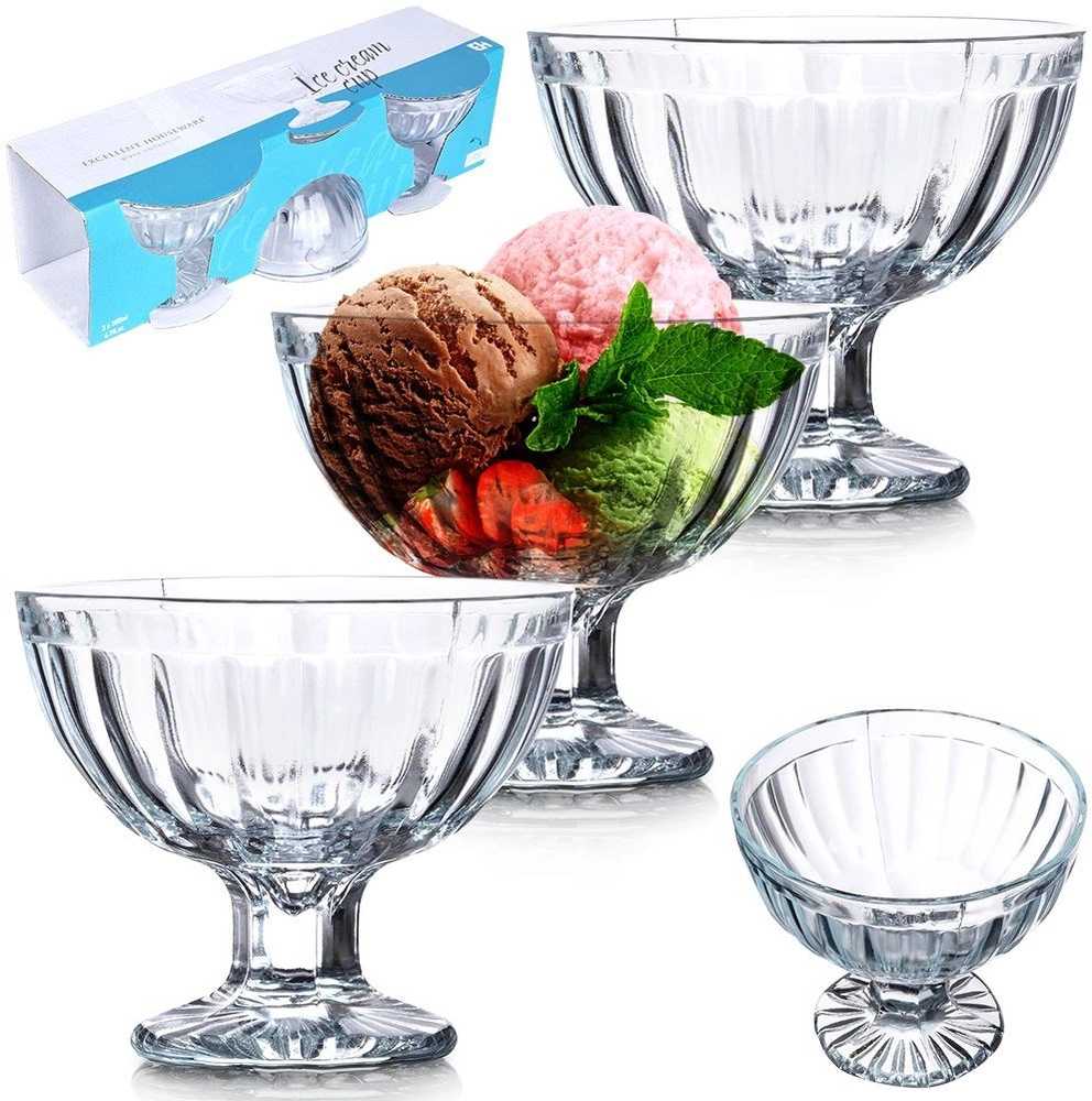 Excellent Houseware Desertinių taurių stiklinė 180 ml 3 vnt.