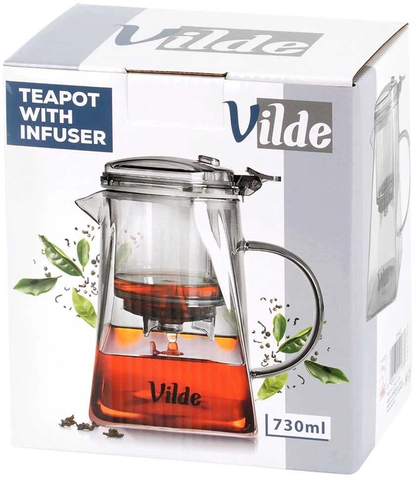 Stiklinis arbatinukas su filtravimo sistema Vilde, 730 ml