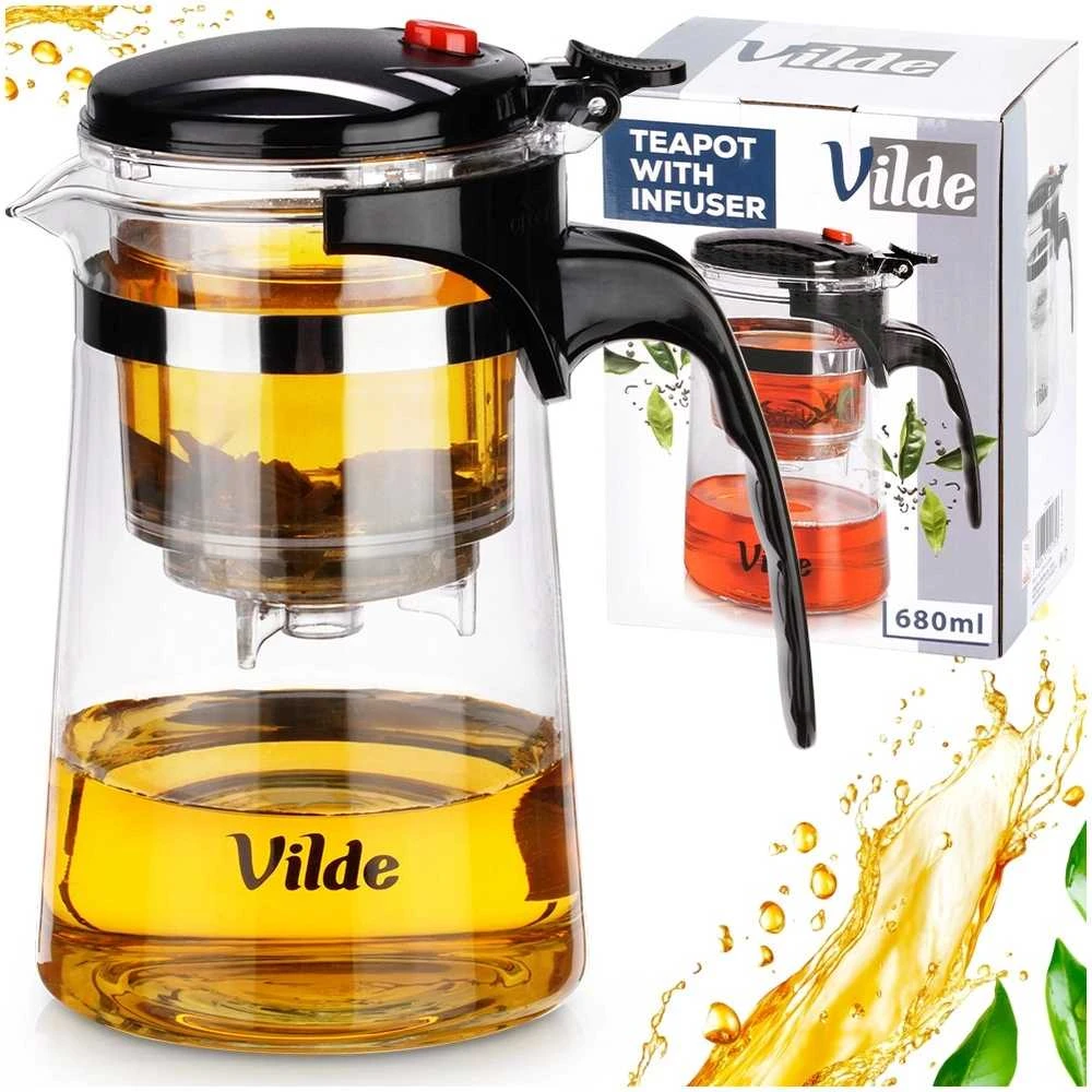 Stiklinis arbatinukas su filtru Vilde 680 ml