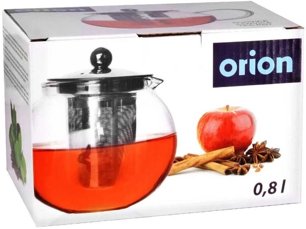 Orion Arbatinukas 800 ml Stiklinis Karščiui Atsparus su Sieteliu