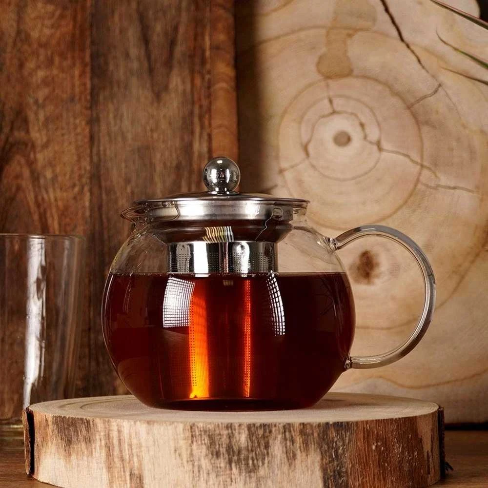 Orion Arbatinukas 800 ml Stiklinis Karščiui Atsparus su Sieteliu