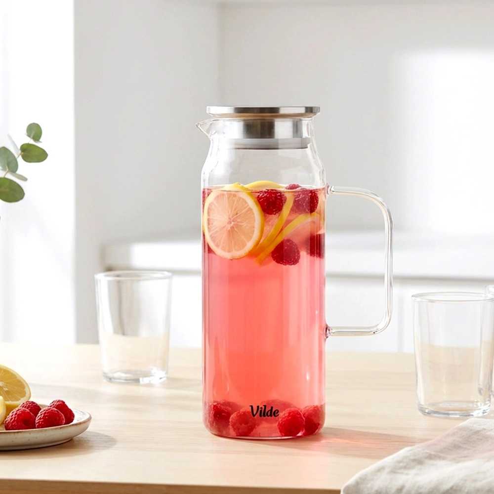 Vilde Stiklinis ąsotis su dangčiu 1,5 l