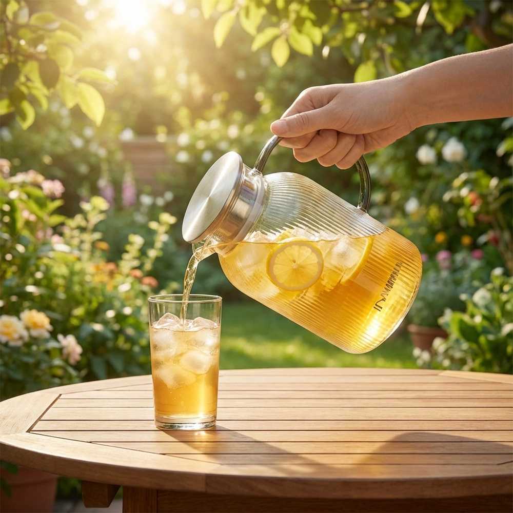 Vilde Stiklinis ąsotis su dangteliu 1,5 l