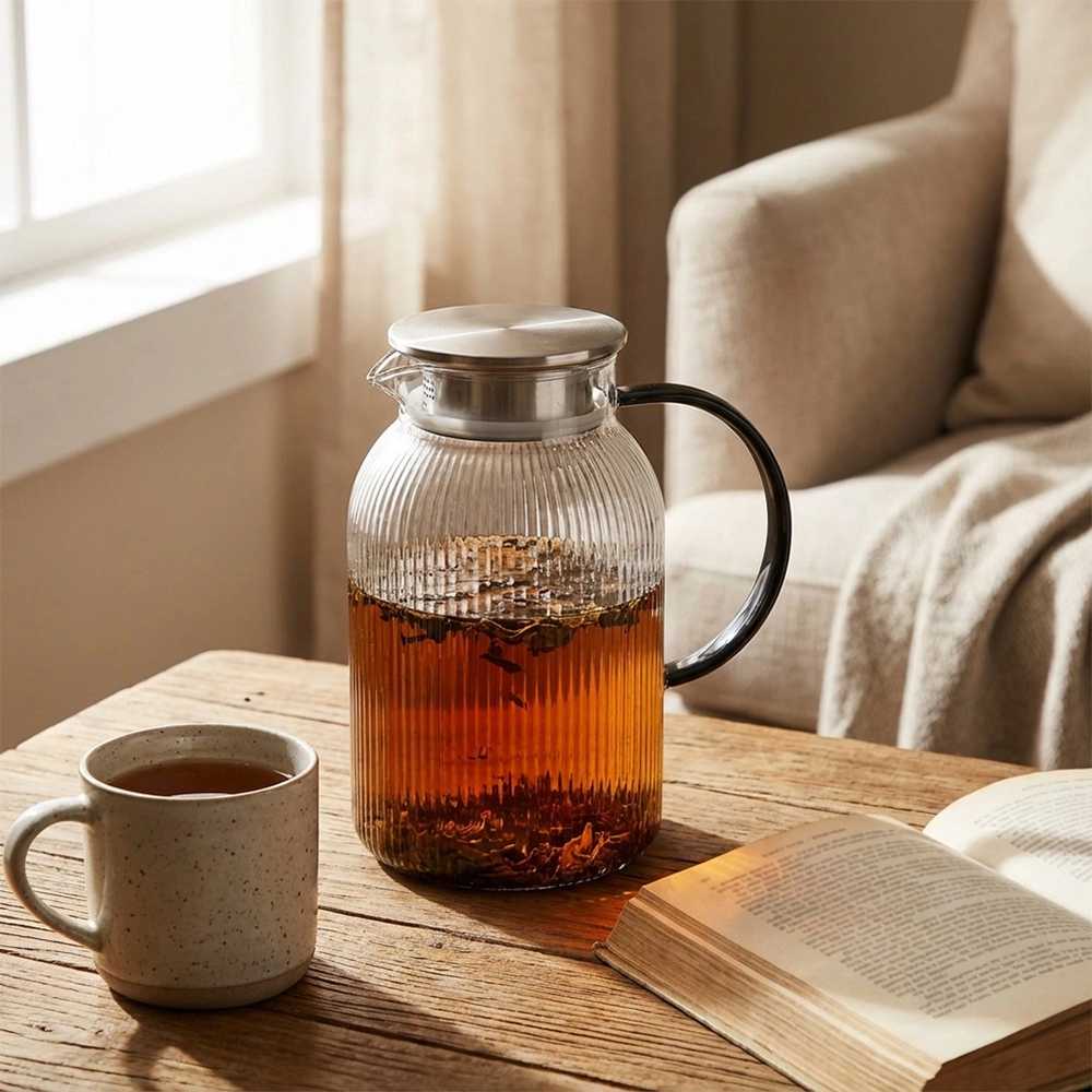 Vilde Stiklinis ąsotis su dangteliu 1,5 l