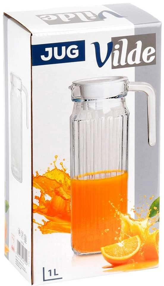 Stiklinis ąsotis Vilde su dangteliu 1 l