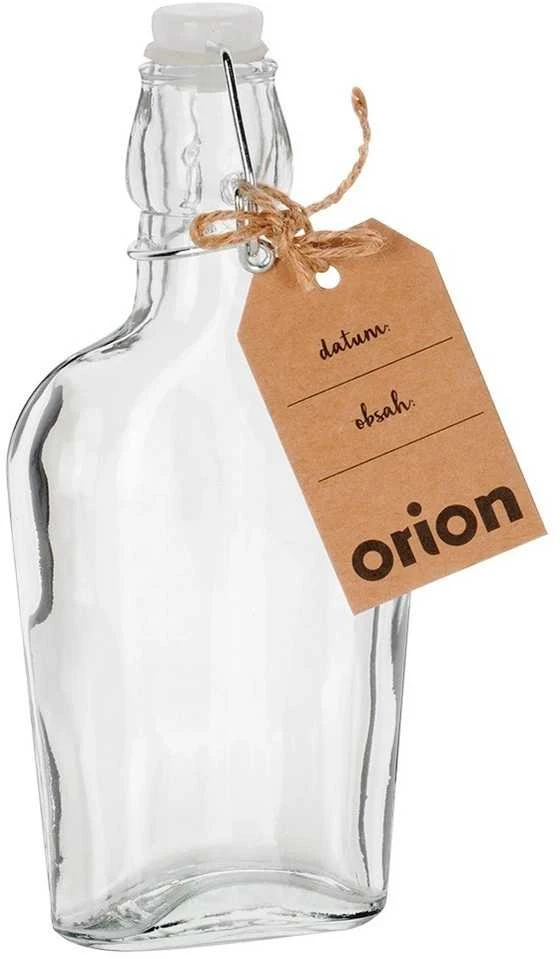 Orion Stiklinis Butelis 180 ml su Kamščiu - Sandarus ir Dekoratyvus